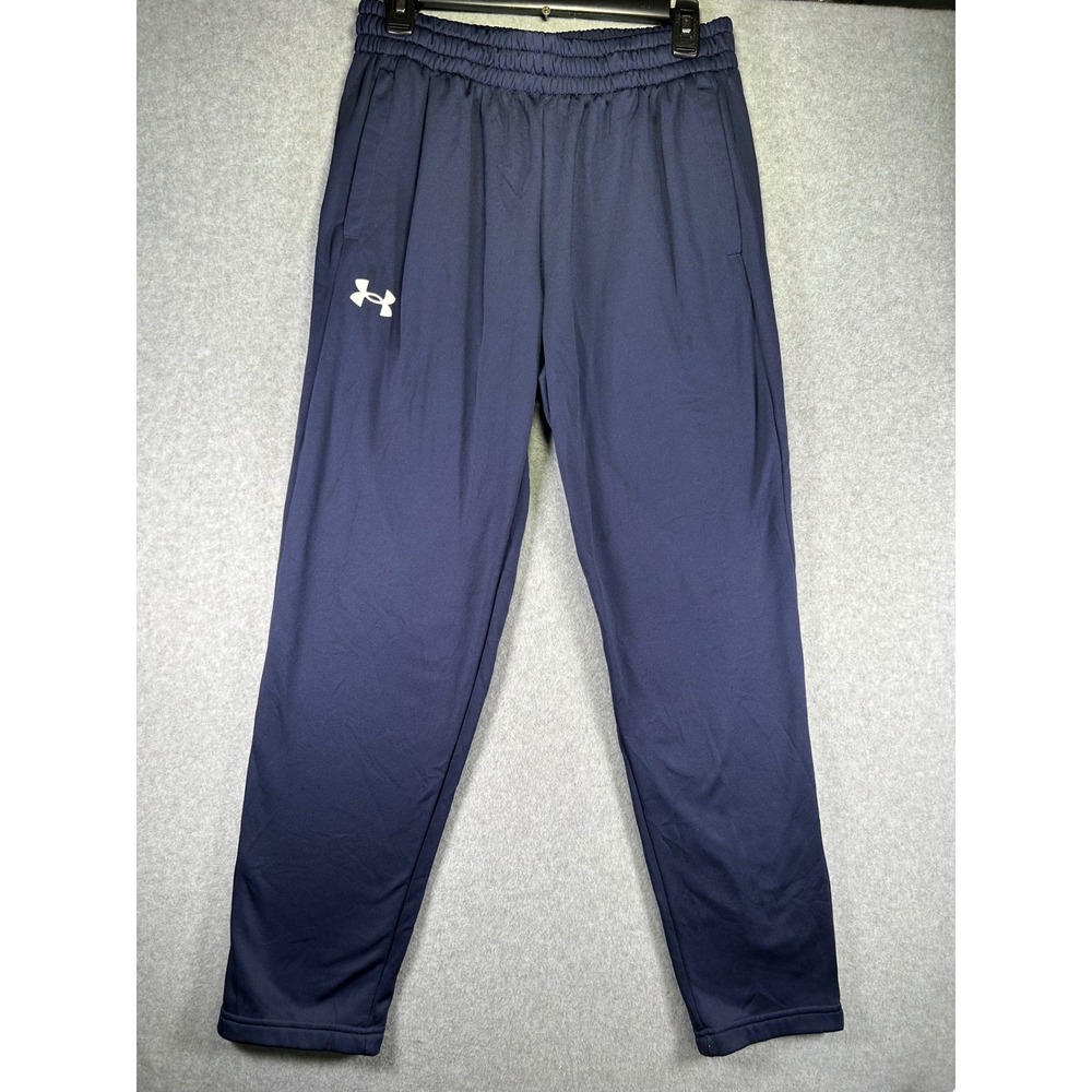Under Armour Boys Navy Blue Loose Fit Fleece Joggers Athletic Pants Size Large